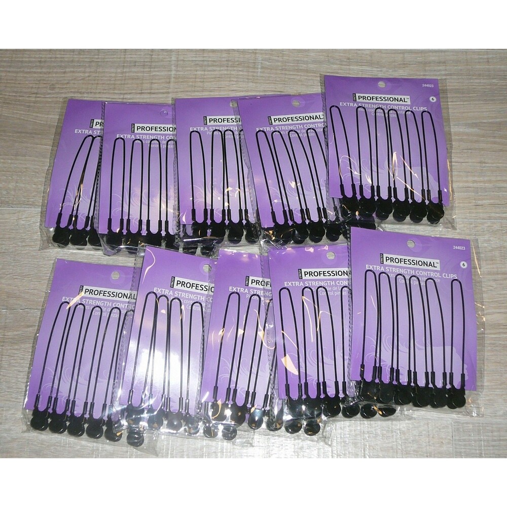 10 Professional Extra Strength Control Clips Hair Cutting Section Duckbill Long